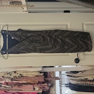 NWT WHBM Mesh ruched midi dress